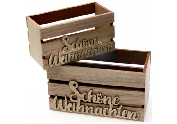 Holzkisten Weihnachten (2er-Set)