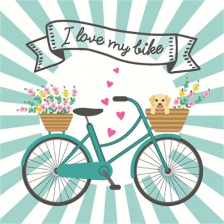 I love my bike Serviette