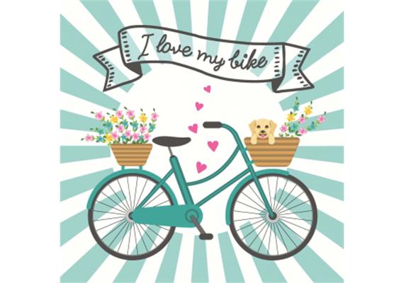 I love my bike Serviette
