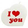 I love you Herzkerze (weiss)