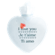 I love you je t'aime Bettflasche