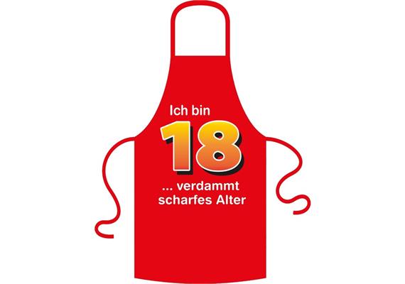 Ich bin 18 Schürze - Textilfarbe rot | Bild 2