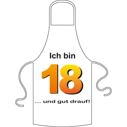 Ich bin 18 Spruch Schürze