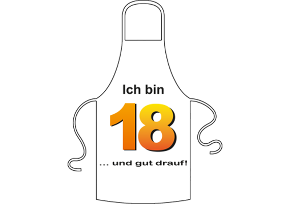 Ich bin 18 Spruch Schürze