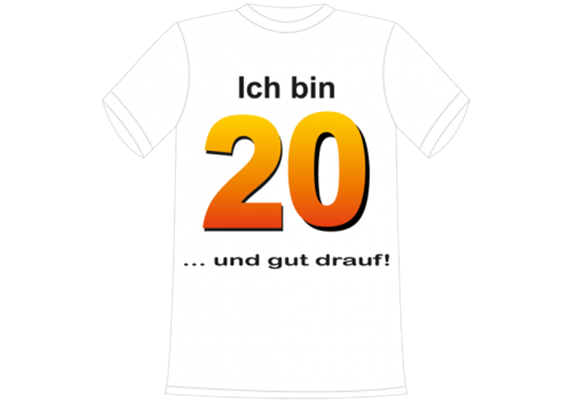 Ich bin 20 Spruch T-Shirt - L