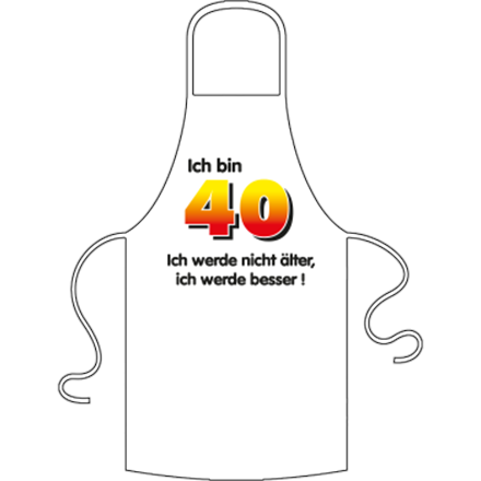 Ich bin 40 Spruch Schürze