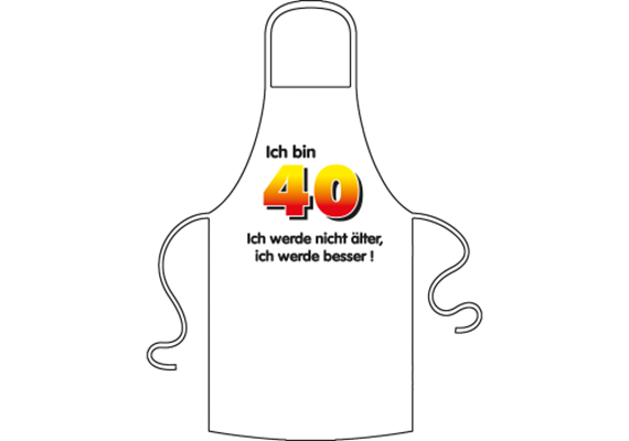 Ich bin 40 Spruch Schürze
