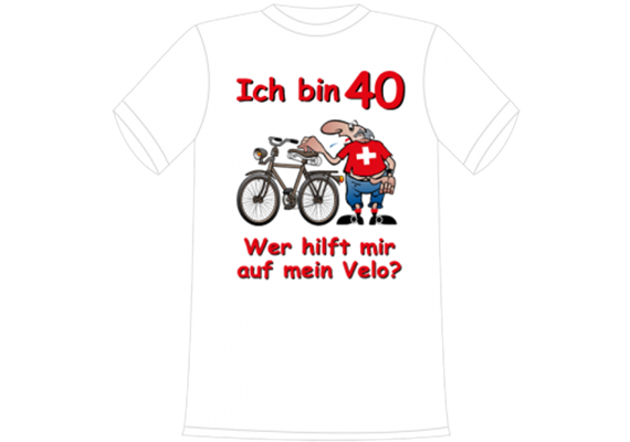 Ich bin 40 Velo T-Shirt - S