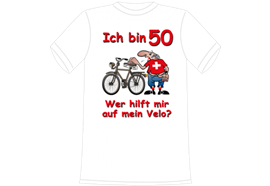 Ich bin 50 Velo T-Shirt - S