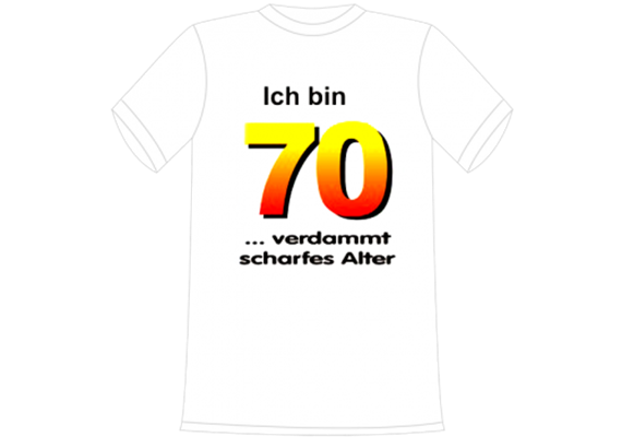 Ich bin 70 Spruch T-Shirt - M