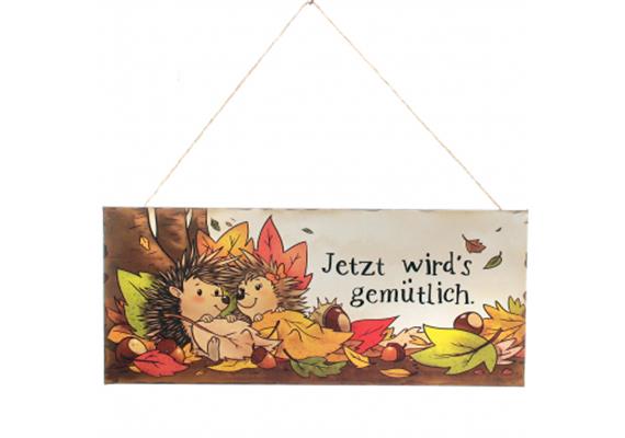 Igel Metallschild