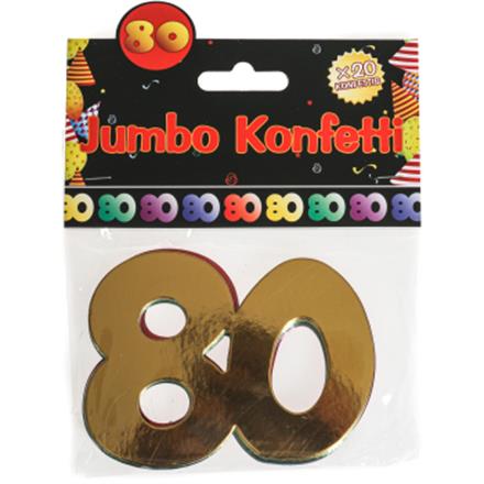 Jumbokonfetti 80. Geburtstag