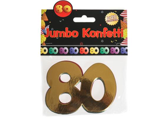 Jumbokonfetti 80. Geburtstag