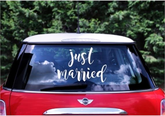 Just Married Autoaufkleber | Bild 1