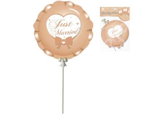 Just Married Ballon selbstaufblasend (3 Stk)