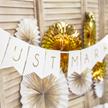 Just Married Banner Girlande weiss | Bild 2