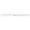Just Married Girlande silber
