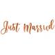 Just Married Kurzgirlande roségold