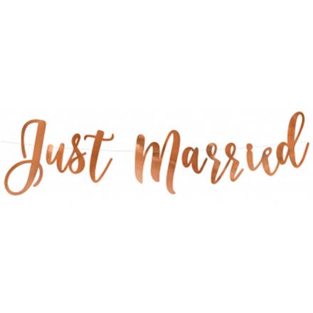 Just Married Kurzgirlande roségold