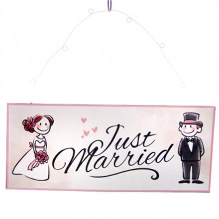 Just Married Metallschild