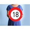 Karton Verkehrstafel 18.Geburtstag