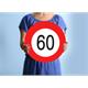 Karton Verkehrstafel 60.Geburtstag