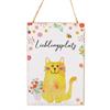 Katze Lieblingsplatz Holzschild (klein)