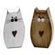 Katzen Holzfiguren (15,5 cm)