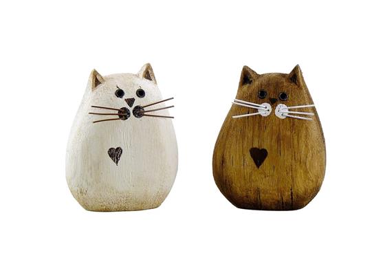 Katzen Holzfiguren (7 cm)