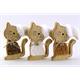 Katzen Winter Holzfiguren (16,5 cm)