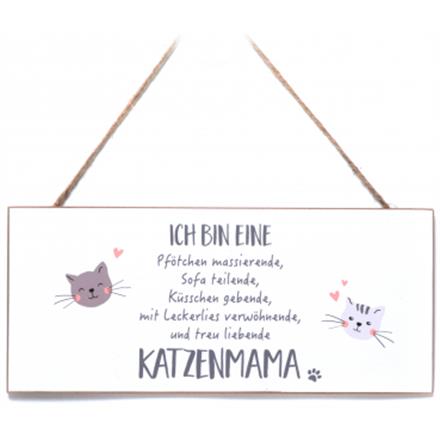 Katzenmama Holzschild