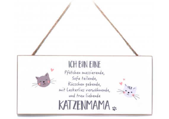 Katzenmama Holzschild