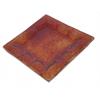 Kerzenteller Glas rot