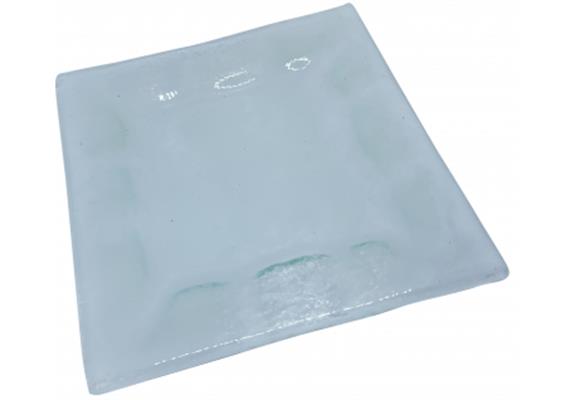 Kerzenteller Glas weissopal | Bild 1