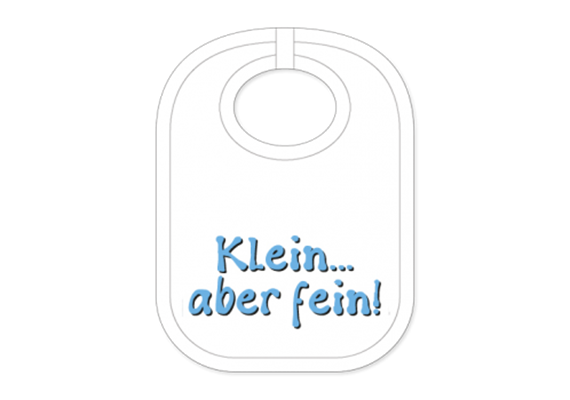 Klein aber fein Babylatz - Textilfarbe hellblau | Bild 1