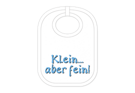 Klein aber fein Babylatz - Textilfarbe hellblau