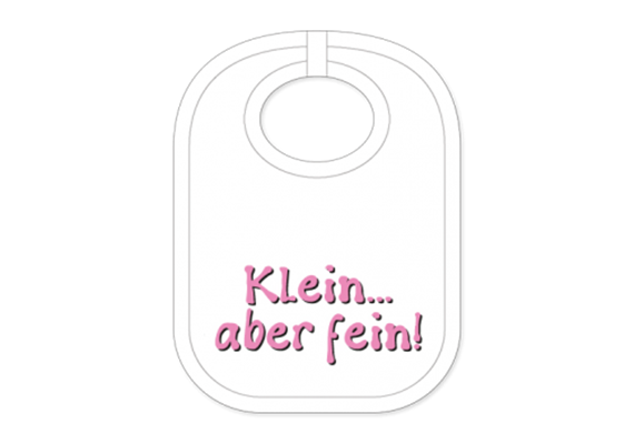 Klein aber fein Babylatz - Textilfarbe rosa | Bild 1