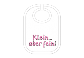Klein aber fein Babylatz - Textilfarbe rosa