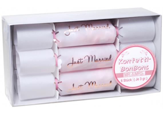 Knallbonbons Konfetti Hochzeit (6er-Set)