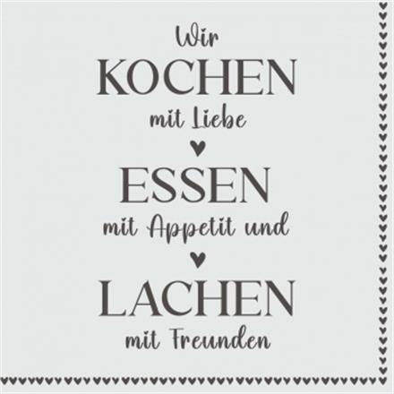 Kochen Essen Lachen Serviette