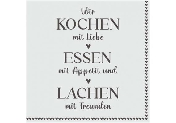 Kochen Essen Lachen Serviette
