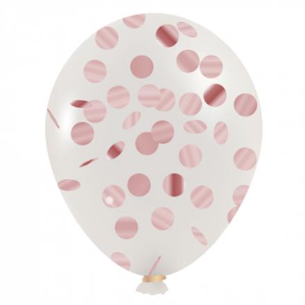 Konfettiballone roségold (5 Stk)