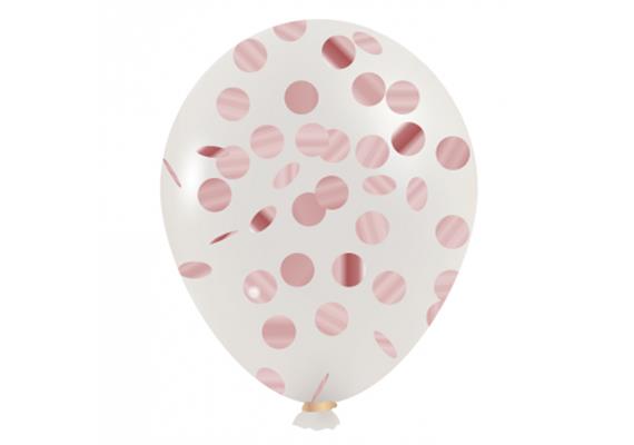 Konfettiballone roségold (5 Stk)