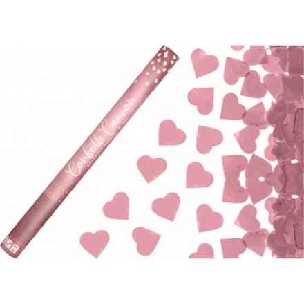 Konfettikanone Herz roségold 60 cm