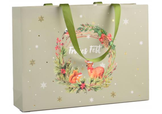 Kranz Reh Geschenktasche (quer)