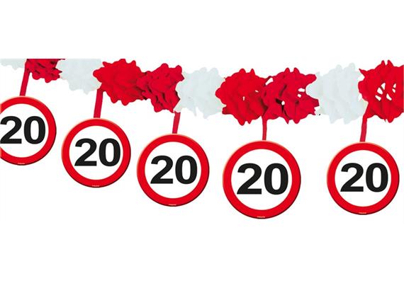 Krepp Girlande 20. Geburtstag