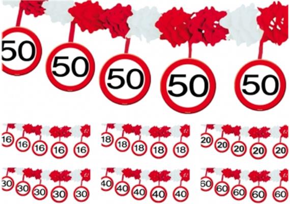 Krepp Girlande 30. Geburtstag