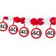 Krepp Girlande 40. Geburtstag