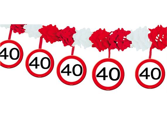 Krepp Girlande 40. Geburtstag