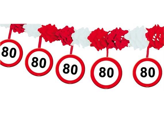 Krepp Girlande 80. Geburtstag